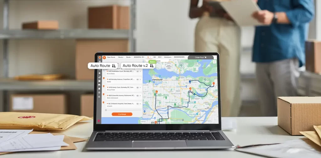 Route optimization delivery management software