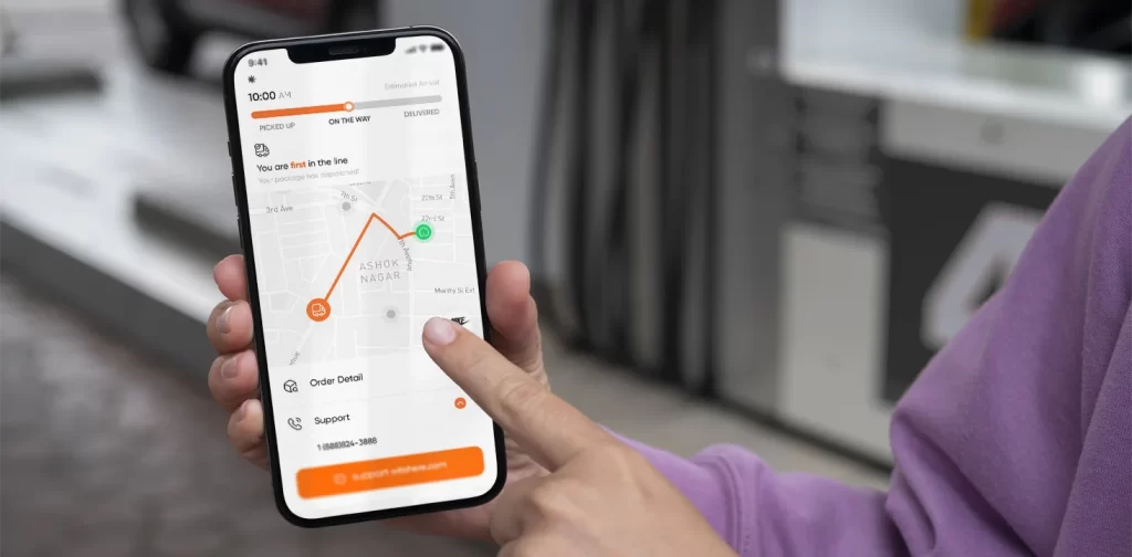 Live Tracking of Delivery management software,