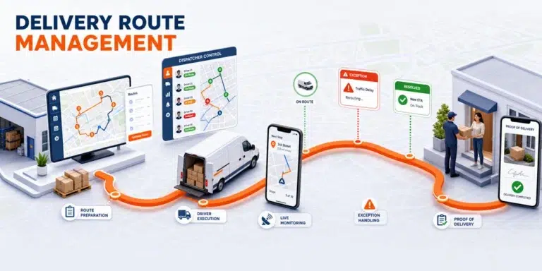 how delivery route management software works