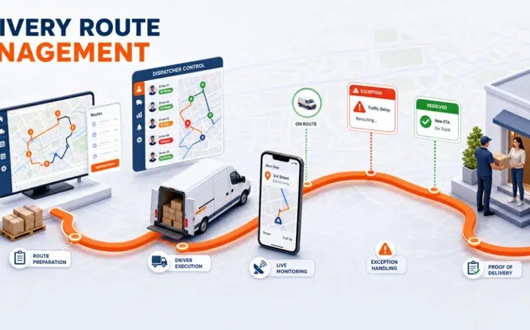 how delivery route management software works